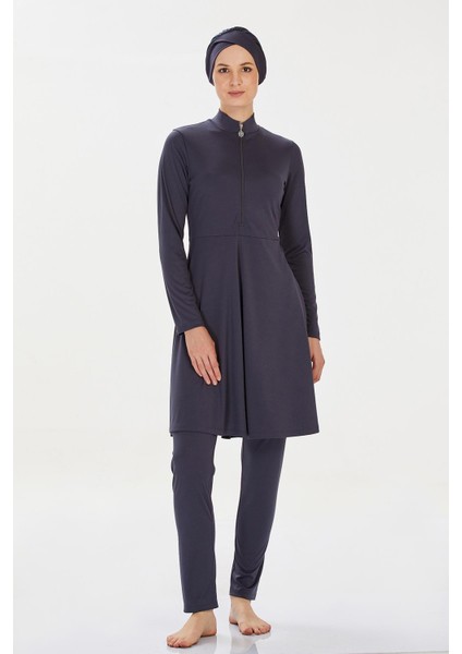 Likralı Tesettür Mayo Maysız Düz 9020 Antrasit modelleri