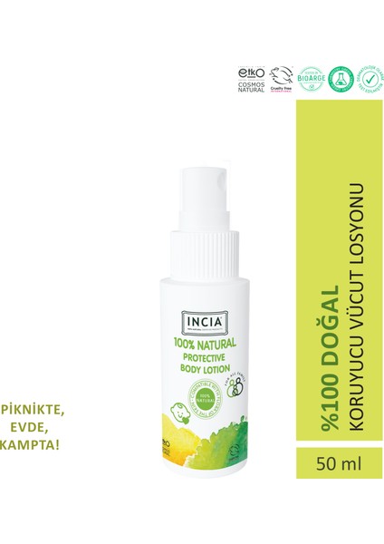 %100 Doğal Koruyucu Vücut Losyonu Sprey Yenidoğan Bebek Çocuk Için Limon Okaliptus Vegan 50 ml