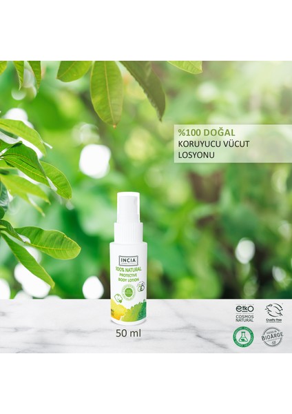 %100 Doğal Koruyucu Vücut Losyonu Sprey Yenidoğan Bebek Çocuk Için Limon Okaliptus Vegan 50 ml