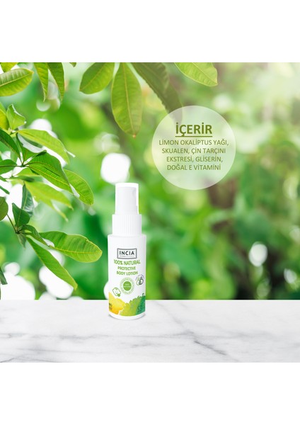 %100 Doğal Koruyucu Vücut Losyonu Sprey Yenidoğan Bebek Çocuk Için Limon Okaliptus Vegan 50 ml