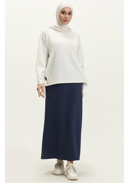 Beli Bağlamalı Cepli Spor Etek - 00152 - Indigo