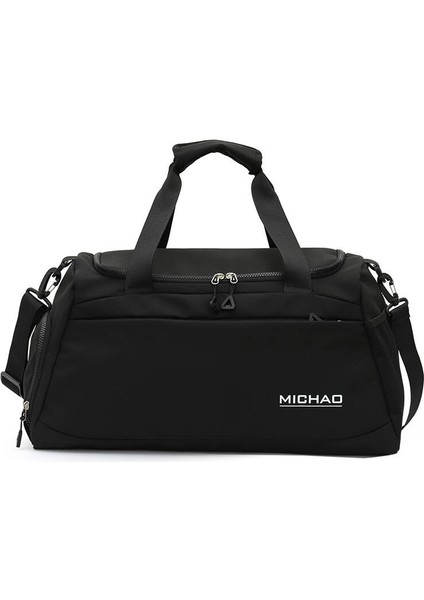 Çok Fonksiyonlu Seyahat Çantası, Büyük Kapasiteli Islak ve Kuru Ayırma Spor ÇANTASI-50*23*27CM-SIYAH (Yurt Dışından)