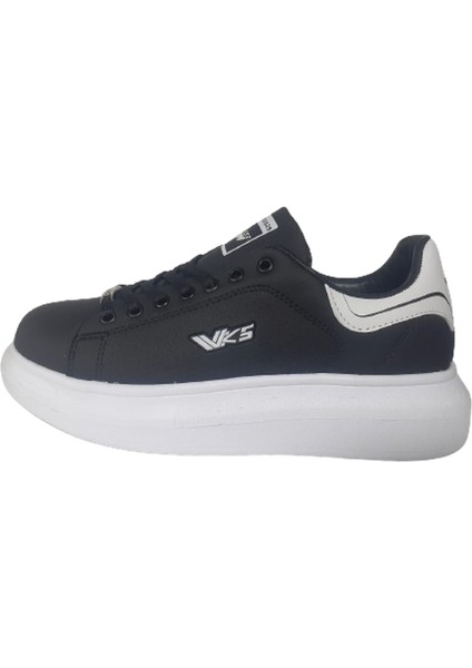 Unısex Siyah-Beyaz Ortopedik Düz Taban Sneaker Spor Ayakkabı Wckrs-99