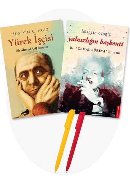 Hüseyin Cengiz 2 Kitap Set Yürek Işçisi Bir Ahmed Arif Romanı Yalnızlığın Başkenti Bir Cemal Süreya