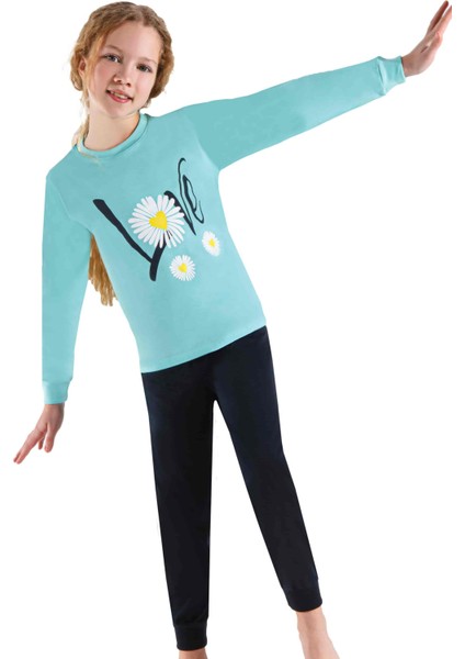 Erdem Weweus Yeşil Kız Çocuk Pijama Takımı 3747