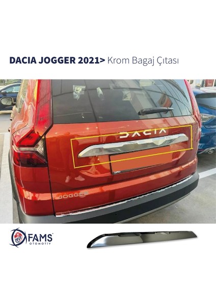 Dacia Jogger Krom Bagaj Çıtası 2021> Paslanmaz Çelik