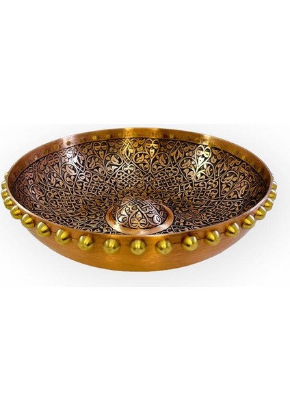 Ağır Işlemeli Bakır Hamam Tası