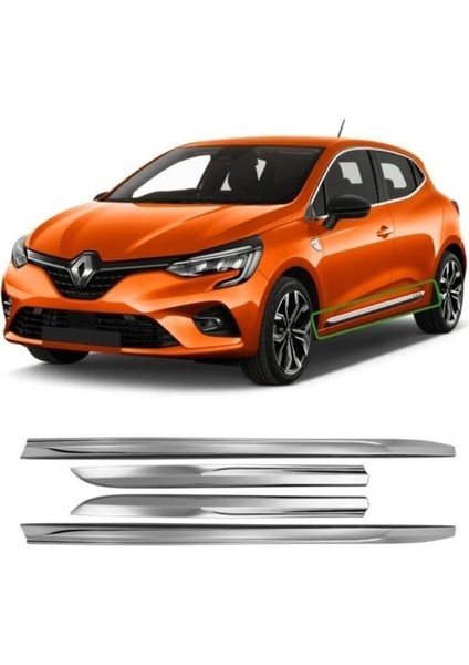 Clio 5 Yan Kapı Çıtası Krom 4 Parça 2019 ve Sonrası Paslanmaz Çelik fırsatları