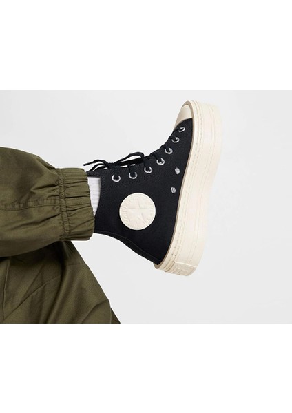 Chuck Taylor All Star Modern Lift Platform Canvas Kadın Günlük Ayakkabı A06141C Siyah fiyatları