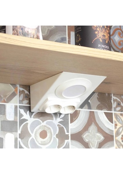 Metal Kasa, Çift Prizli, Aç - Kapa Düğmeli, 2,5 Watt Günışığı Ledli Tezgah - Dolap Armatürü - Beyaz fiyatları
