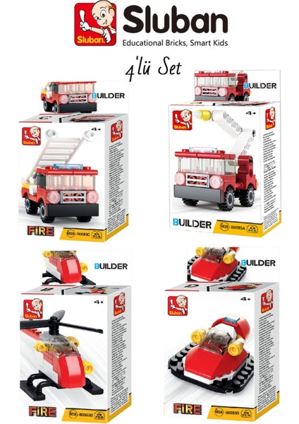 Buılder Fire 4'lü Set