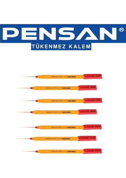 Tr-23 Tükenmez Kalem Kırmızı 7'li Set