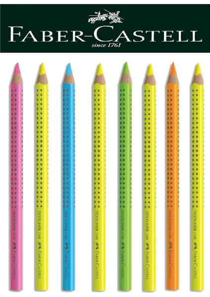 Ahşap Gövdeli Fosforlu Kalem 8'li Set