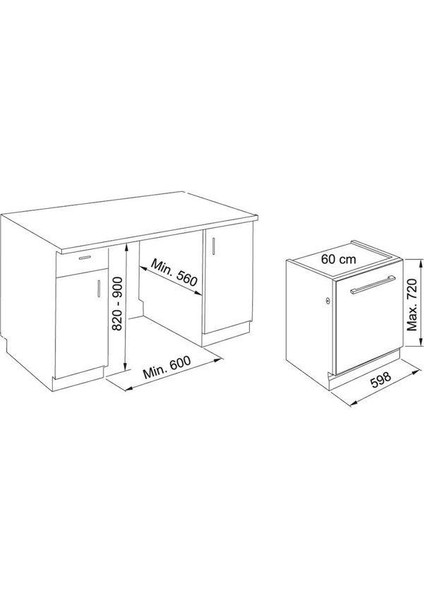 Fdw 614D10P B Enerji Sınıfı 8 Programlı Bulaşık Makinesi