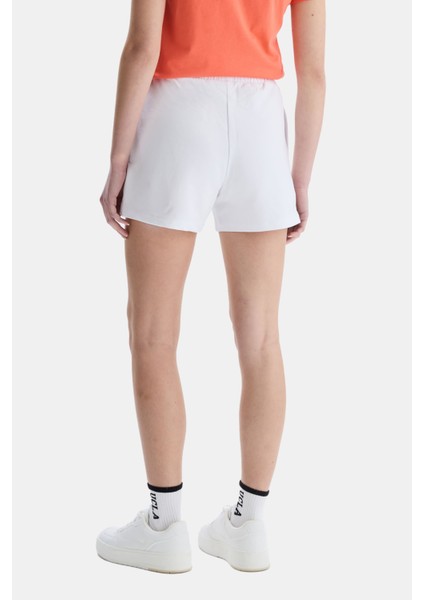 Rosa Beyaz Oversize Nakışlı Oversize Kadın Örme Şort fırsatları