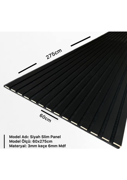 Akustik Slim Duvar Kaplama Paneli 60CM x 275CM