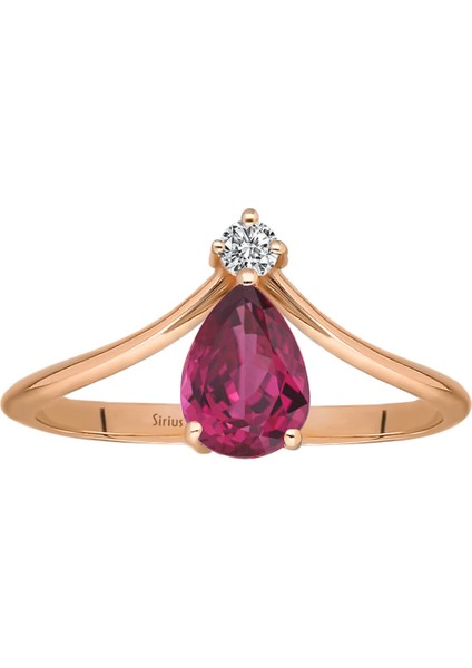 Pırlanta ve Damla Kesim Pembe Turmalin Taşlı Yüzük 0402R0003 fiyatları