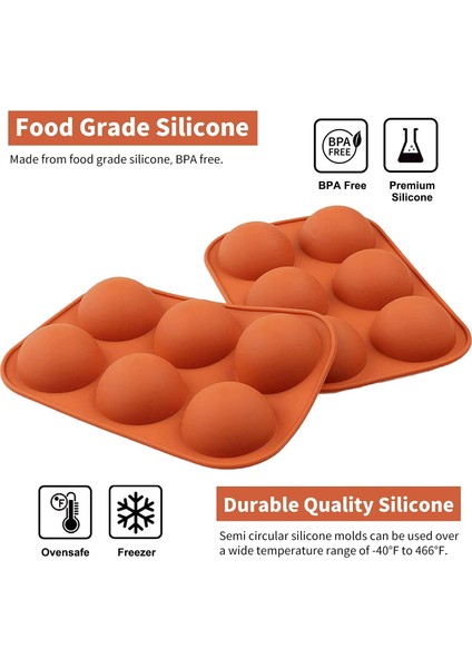 Silikon 6 Lı Yarım Küre 8cm modelleri