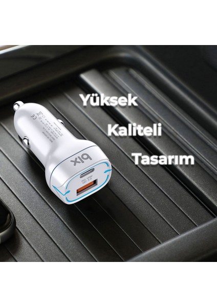 BX-CCP36WT 36W Qc 3.0 USB Pd Araç Içi Hızlı Şarj Adaptörü