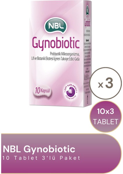 Gynobiotic 10 Kapsül 3'lü Paket