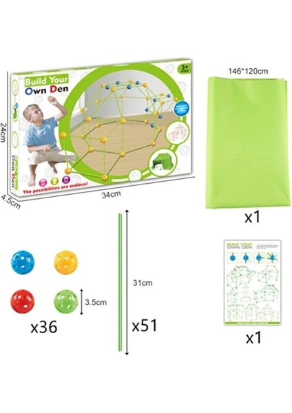 Jolıta Inşaat Mesh Yapı Seti Çadır Oyuncak 01 (Yurt Dışından)