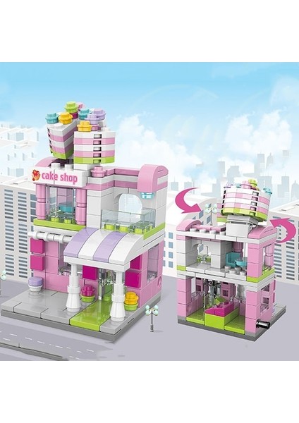 Lele Brother Children Mini City Street Scene Bina Taşları Birleştirme, Stil: 8537-8 Kek Mağazası (Yurt Dışından) fırsatları