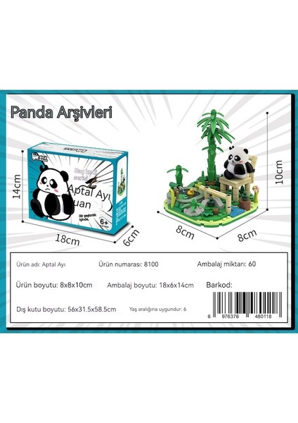 Hyt-Yapı Taşı Oyuncak Panda Serisi Çocuk Yapı Oyuncakları (Yurt Dışından)
