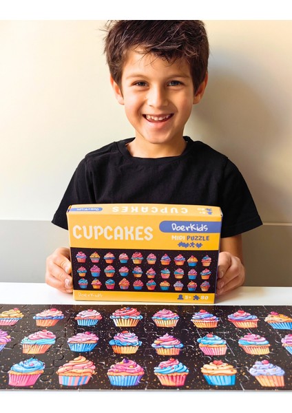 Doerkids Cupcakes Midi Puzzle | 80 Parça 5+ Yaş