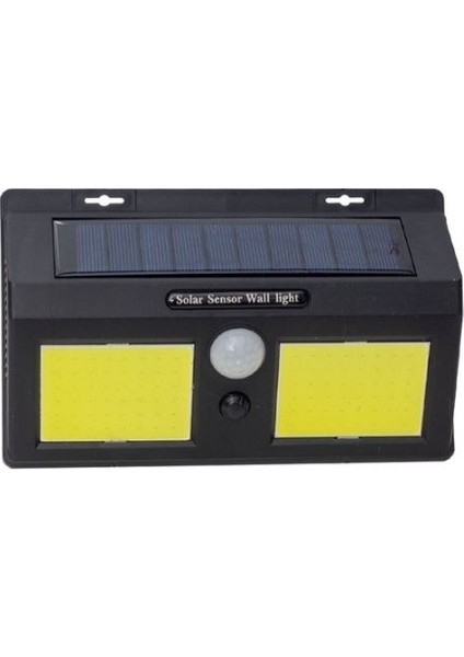 Güneş Enerjili Kablosuz Sensörü Çifli Solar Cob 96 LED Duvar Tipi Aplik -1626B