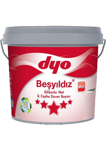 Beşyıldız Silikonlu Mat İç Cephe Boyası 7550 Yeni Çağıl 3.5 kg