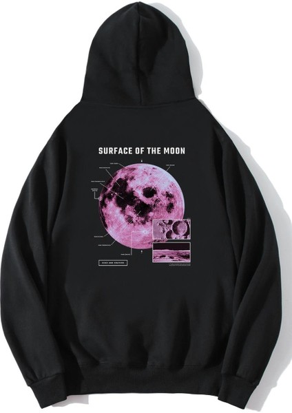 Brz Collection Unisex Oversize Surface On The Moon Sweatshirt Hoodie