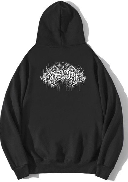 Brz Collection Unisex Oversize Deathcore Lettering Sweatshirt Hoodie