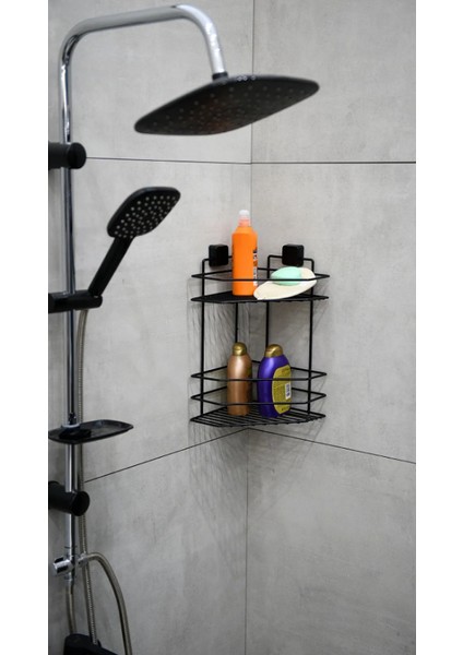 Paslanmaz Yapışkanlı Banyo Köşeliği, Şampuanlık Ikili, Delmeye Son, Matkap Vida Yok fiyatları