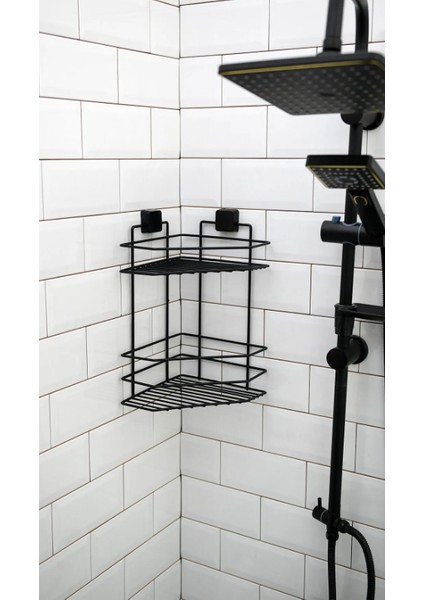 Paslanmaz Yapışkanlı Banyo Köşeliği, Şampuanlık Ikili, Delmeye Son, Matkap Vida Yok modelleri