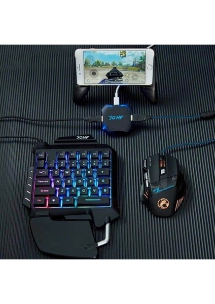 Pubg Oyun Seti 3 In 1 Mobile Klavye Mouse Dönüştürücü Set JCHF 68S Güncellenmiş Sürüm