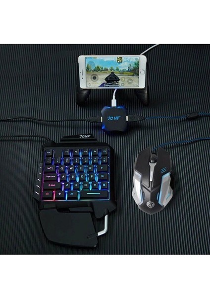 Pubg Oyun Seti 3 In 1 Mobile Klavye Mouse Dönüştürücü Set JCHF 68S Güncellenmiş Sürüm