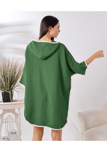 4 Kat Muslin Kapşonlu Yetişkin Kadın Panço fiyatları