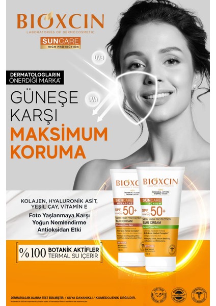 Sun Care Akneye Eğilimli Ciltler İçin Güneş Kremi 50 Spf - Akne, Dry Touch, Mat - Büyük Boy 150 ml