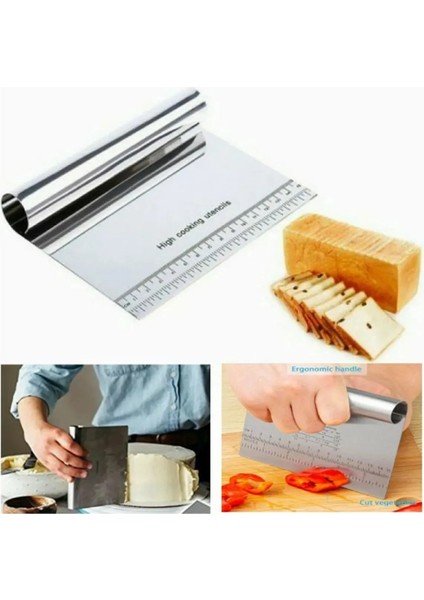 Pratik Hamur Kesici Kazıyıcı Lüx Çelik Spatula modelleri