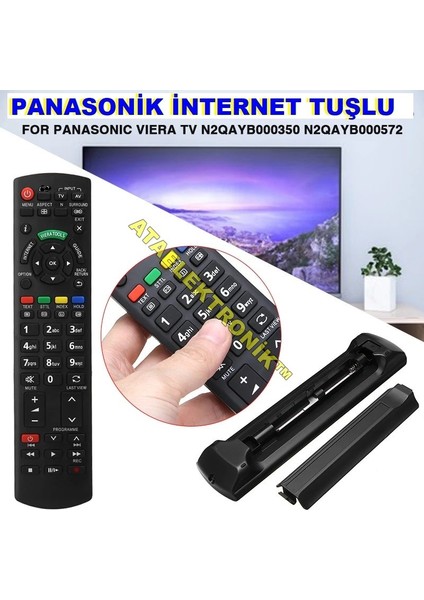 Panasonik Internet Tuşlu Panasonic Viera N2QAYB000752 N2QAYB000572 N2QAYB000487 EUR76280 EUR-7726020 EUR7628030 EUR7628010 TX-LR32E5 TX-LR42E5 Kumandası