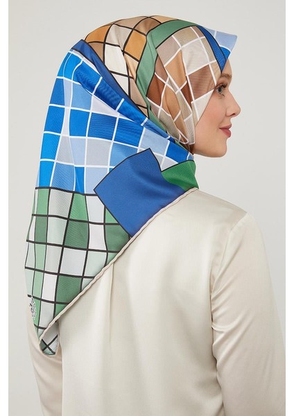 Cappuccino Dama Desenlli Trend Twill Eşarp