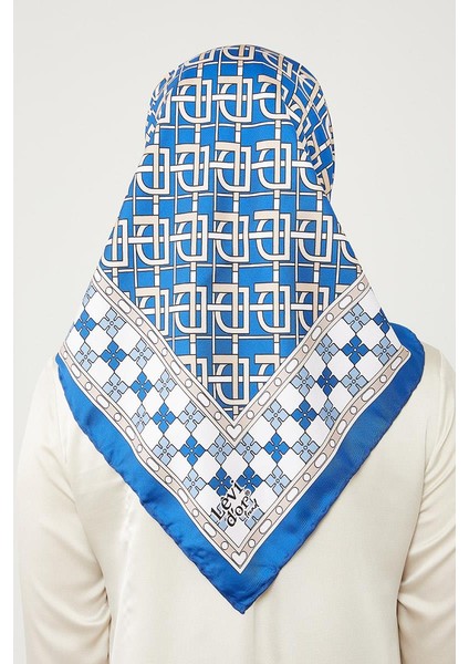 Indigo Lvd Baskılı Trend Twill Eşarp