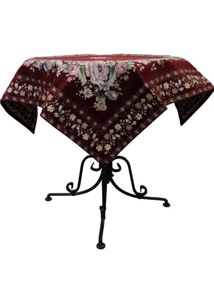 Kınay Masa Örtüsü 100*100 Bordo Şönil