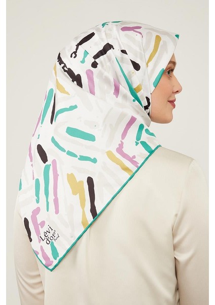 Zümrüt Fırça Desen Twill Eşarp