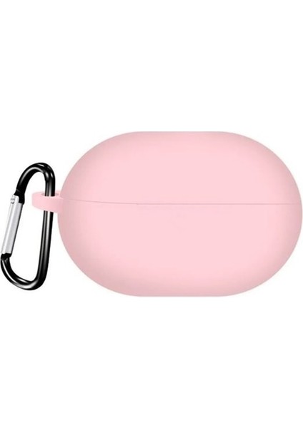 Beats Studio Buds Kılıf Model Uyumlu Mat Silikon Soft Kancalı Sf7 Pembe