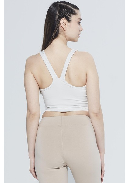 Freya V Yaka Organik Pamuk Büzgü Detaylı Crop Body 1105