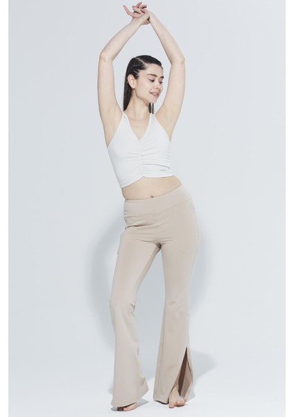 Freya V Yaka Organik Pamuk Büzgü Detaylı Crop Body 1105
