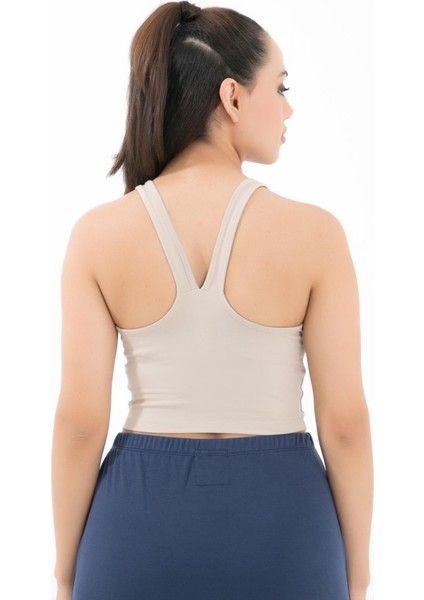 Freya V Yaka Organik Pamuk Büzgü Detaylı Crop Body 1105