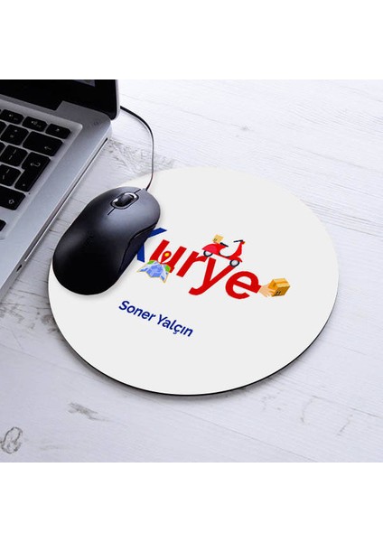 Kişiye Özel Kuryeler Için Yuvarlak Mousepad