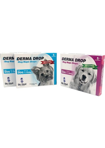 Dr. Sed 1-10KG Köpekler Için 2 Kutu Damla + 11-20KG Köpekler Için Damla